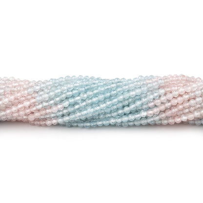 2.2mm Multi Color Beryl Micro Faceted Round Beads 12.5 inch 160 pieces
