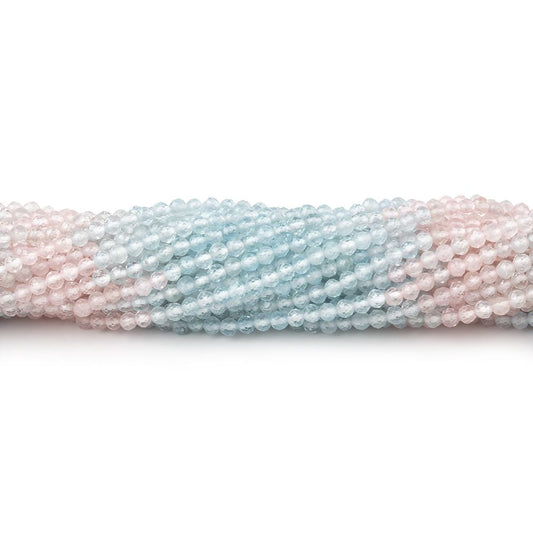 2.2mm Multi Color Beryl Micro Faceted Round Beads 12.5 inch 160 pieces