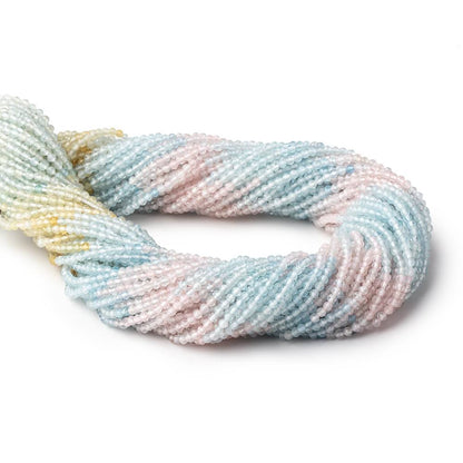 2.2mm Multi Color Beryl Micro Faceted Round Beads 12.5 inch 160 pieces