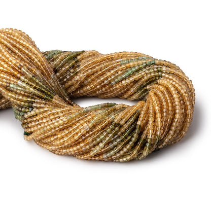 2.2mm Multi Color Tourmaline Micro Faceted Cube Beads 12.5 inch 140 pieces