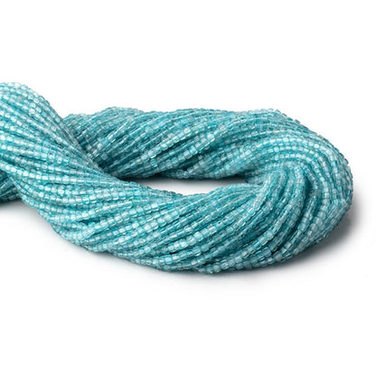 2.2mm Pool Blue Apatite Micro Faceted Cube Beads 12.5 inch 138 pieces