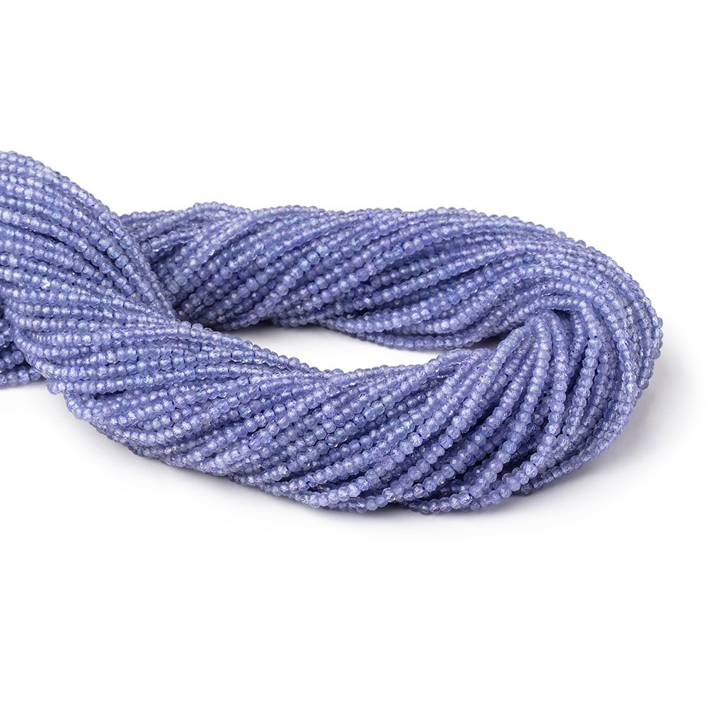 2.2mm Tanzanite Micro Faceted Rondelle Beads 12.5 inch 180 pieces AA