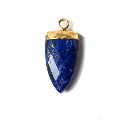 22x10mm Gold Leafed Lapis Lazuli Point Pendant 1 piece
