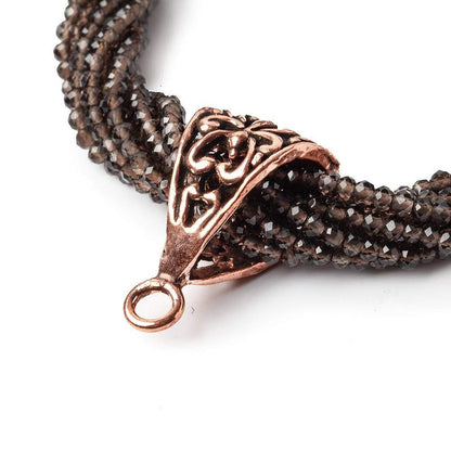 22x12mm Lotus Antiqued Copper Bail Finding Set of 2