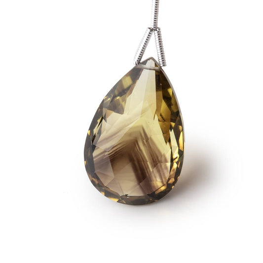 22x14-28x17mm Bi-Color Quartz Faceted Pear 1 Focal Bead