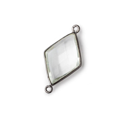 22x16mm Black Gold Crystal Quartz Faceted Kite Connector 1 piece