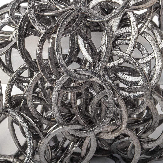 22x17mm Black Gold plated Brushed Oval Link Chain by the foot