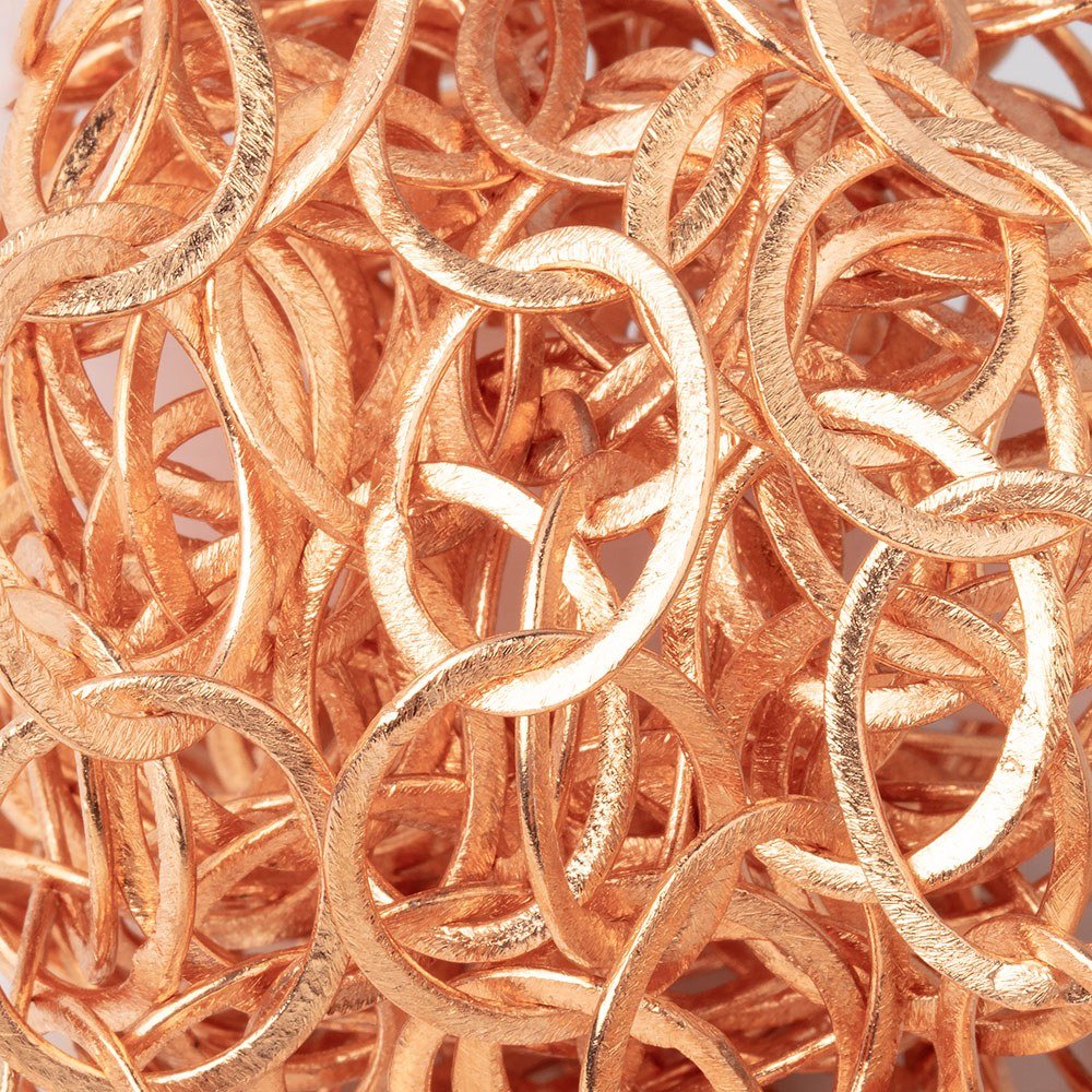 22x17mm Copper Brushed Oval Link Chain
