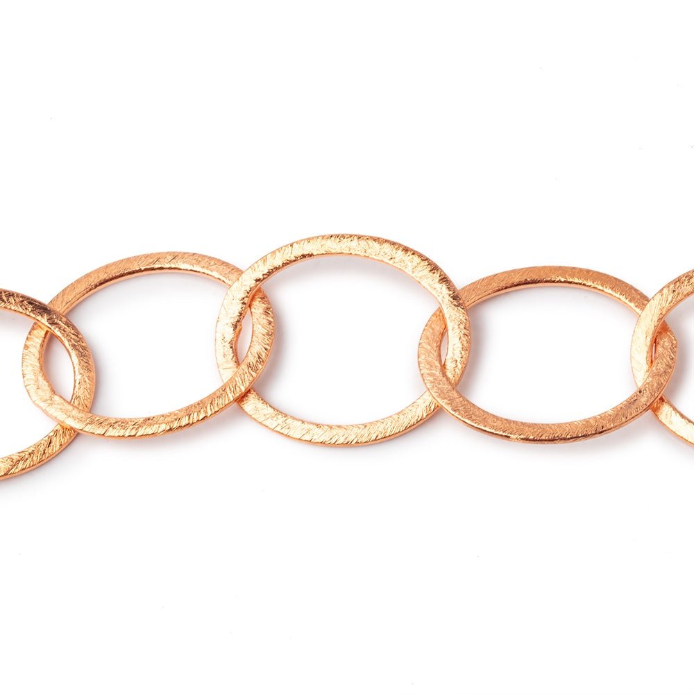 22x17mm Copper Brushed Oval Link Chain