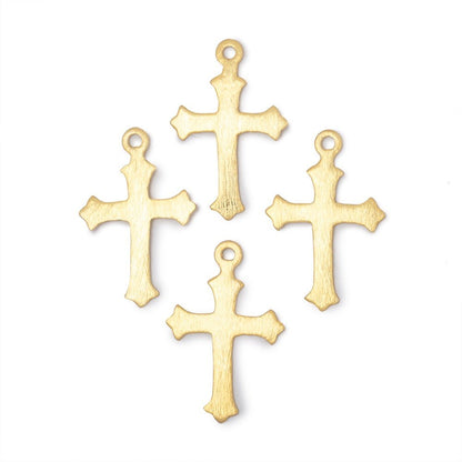 22x18mm Brushed Cross Charm Set of 4 pieces
