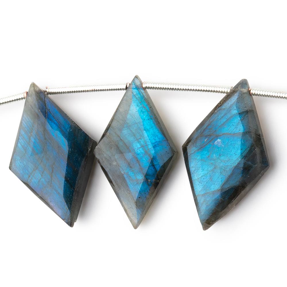 23-24mm Labradorite Faceted Kite Beads 7 inch 10 pieces