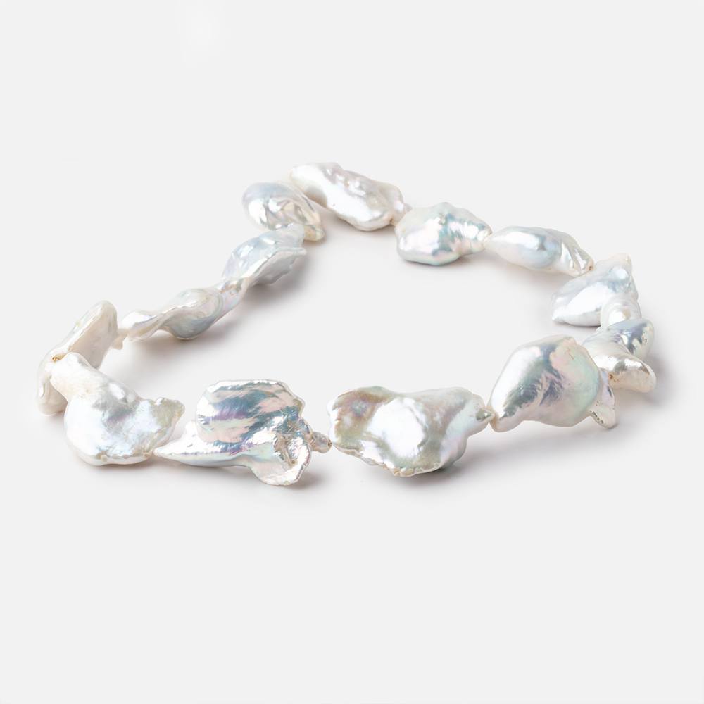 23-33mm Off White Soufflé Baroque Freshwater Pearls 16 inch 13 beads