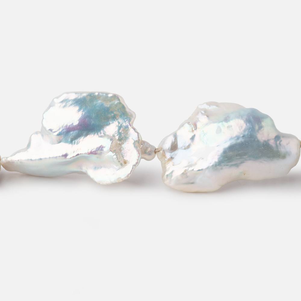 23-33mm Off White Soufflé Baroque Freshwater Pearls 16 inch 13 beads