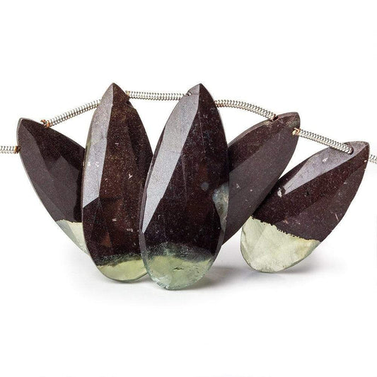 23-33mm Prehnite Beads Pear Briolette 8 inch 16 pieces