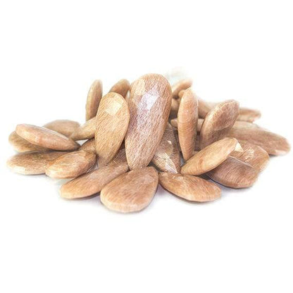 23-39mm Blush Feldspar Elongated Faceted Pear Beads 7.5 inch 37 pieces