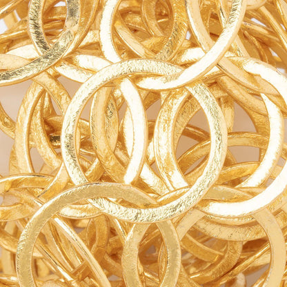 23mm 22kt Gold plated Brushed Round Link Chain
