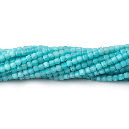 2.3mm Amazonite Micro Faceted Cube Beads 12.5 inch 132 pieces