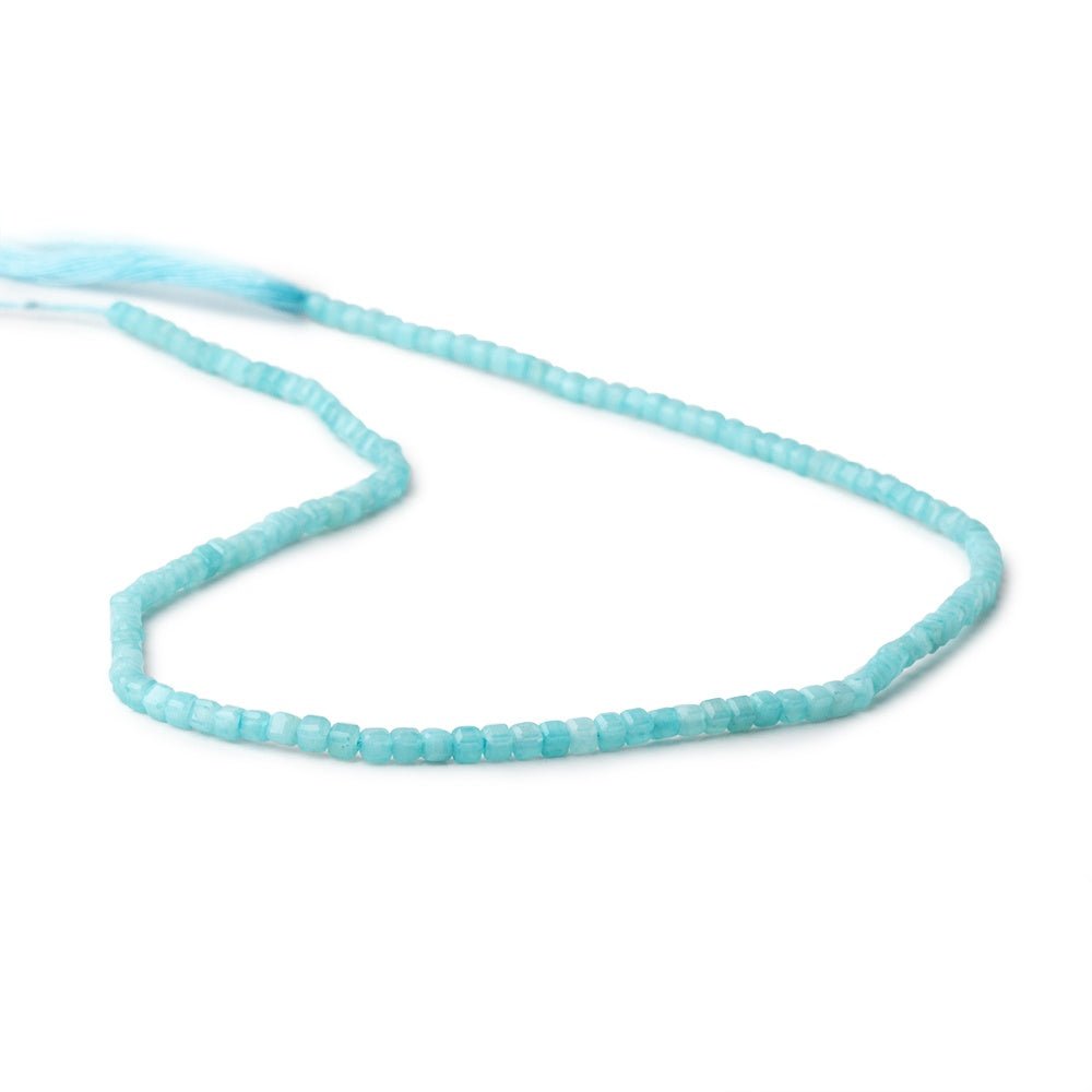 2.3mm Amazonite Micro Faceted Cube Beads 12.5 inch 132 pieces