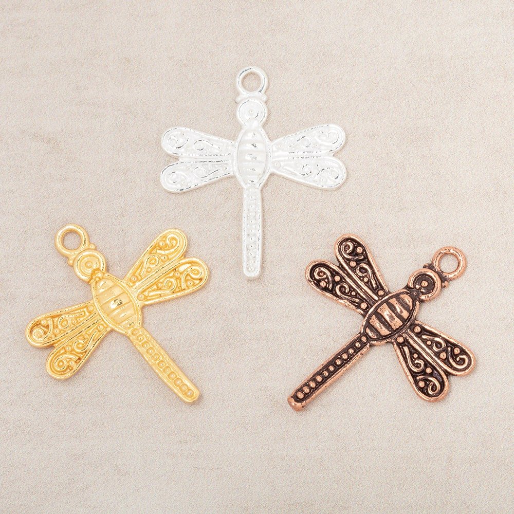 23mm Dragonfly Pendant Charm Set of 2 pieces