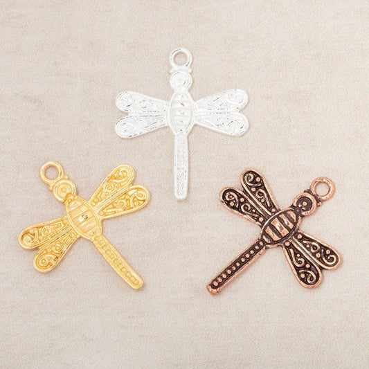 23mm Dragonfly Pendant Charm Set of 2 pieces
