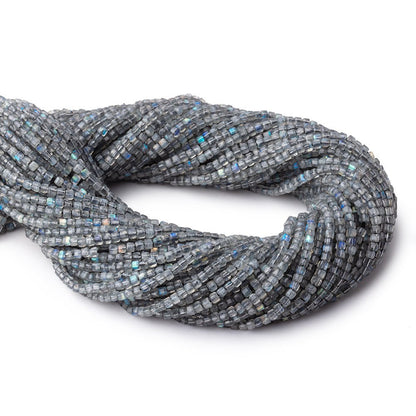 2.3mm Labradorite Micro Faceted Cube Beads 12.5 inch 139 pieces