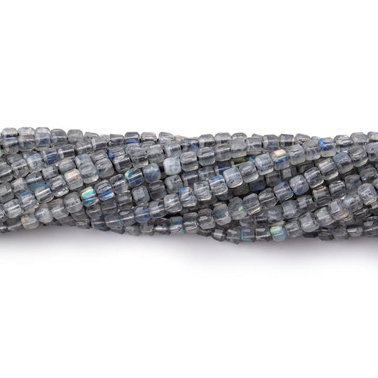 2.3mm Labradorite Micro Faceted Cube Beads 12.5 inch 139 pieces