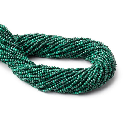 2.3mm Malachite Micro Faceted Rondelle Beads 13 inch 154 pieces