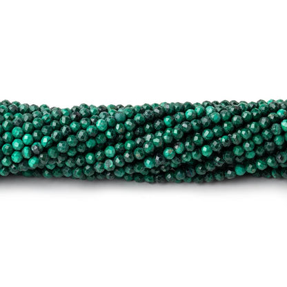 2.3mm Malachite Micro Faceted Rondelle Beads 13 inch 154 pieces
