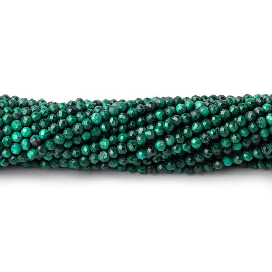 2.3mm Malachite Micro Faceted Rondelle Beads 13 inch 154 pieces