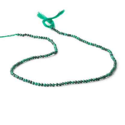 2.3mm Malachite Micro Faceted Rondelle Beads 13 inch 154 pieces
