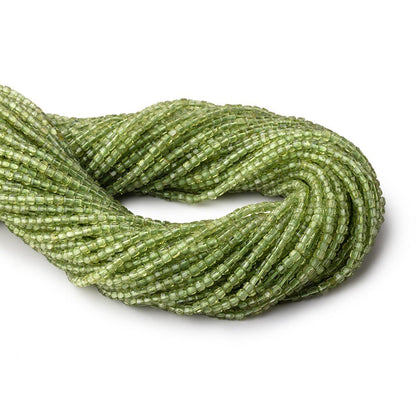 2.3mm Peridot Micro Faceted Cube Beads 12.5 inch 132 pieces