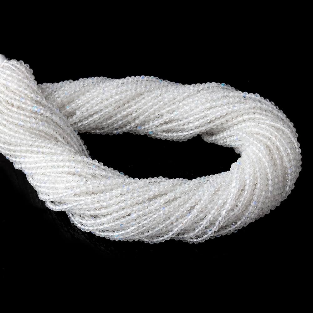 2.3mm Rainbow Moonstone Micro Faceted Round Beads 13 inch 151 pieces  AAA