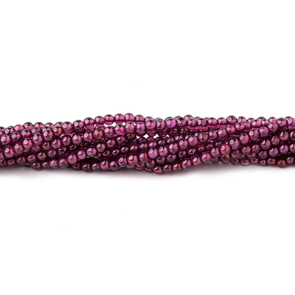 2.3mm Rhodolite Garnet Plain Round Beads 12 inch 159 pieces