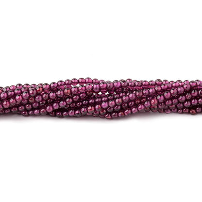 2.3mm Rhodolite Garnet Plain Round Beads 12 inch 159 pieces