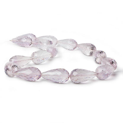 23x11-25x13mm Pink Amethyst Straight Drilled Tear Drops 14 inch 15 Beads