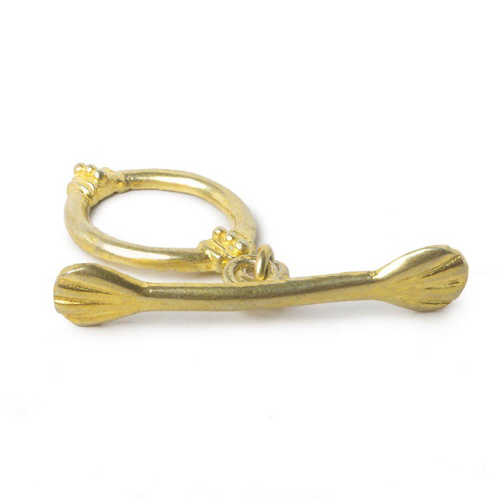 23x14mm Vermeil Oval Art Deco Toggle 1 piece