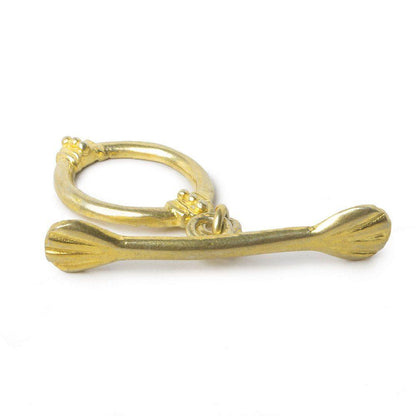 23x14mm Vermeil Oval Art Deco Toggle 1 piece