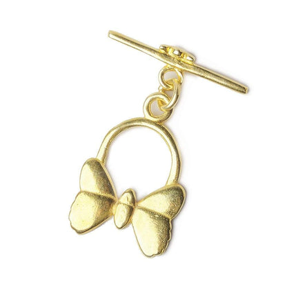 23x16mm Vermeil Butterfly Toggle 1 piece