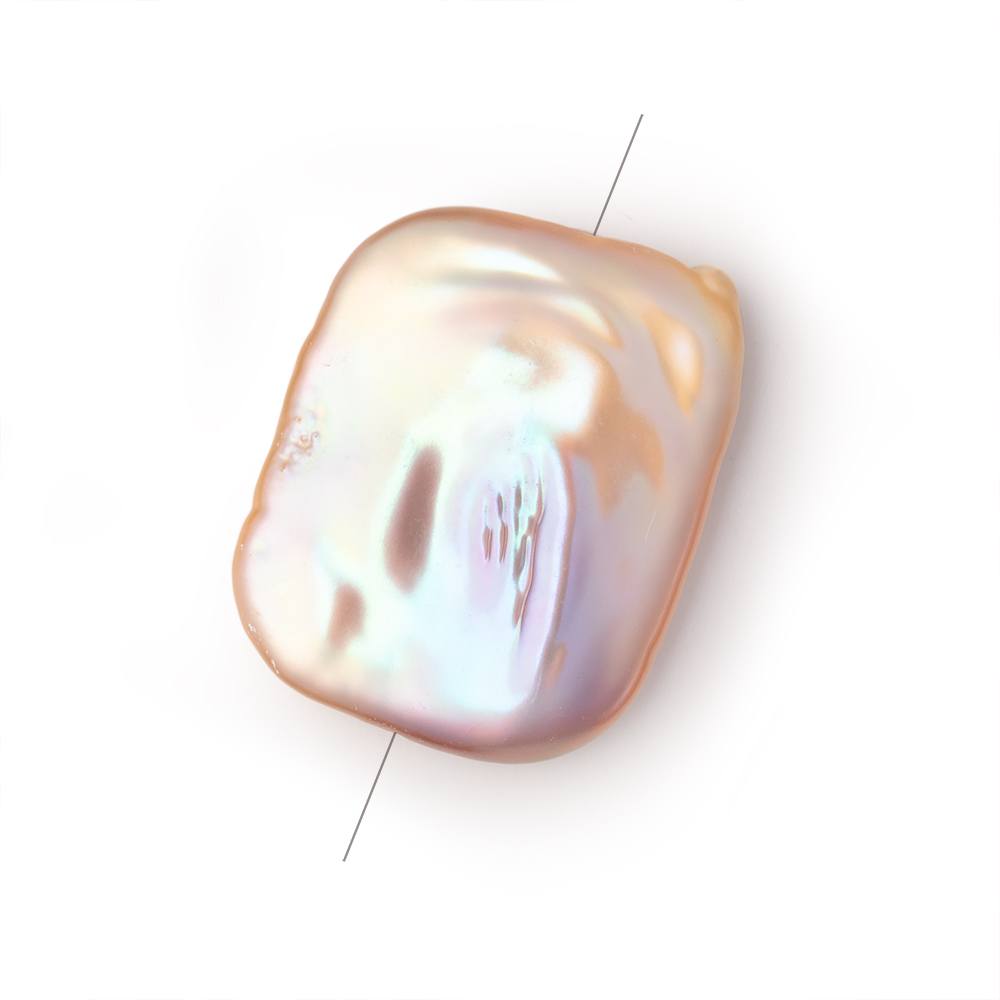 23x19-25x20mm Tonal Blush Rectangle Freshwater Pearl Focal 1 Piece