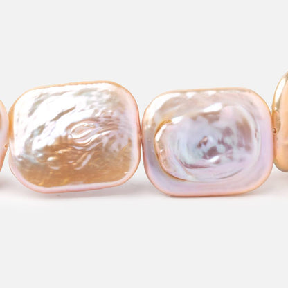 23x19-25x20mm Tonal Blush Rectangle Freshwater Pearls 15 inch 15 beads