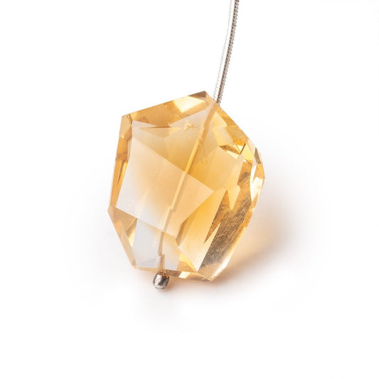 23x20x15mm Citrine Faceted Nugget Focal Bead 1 piece