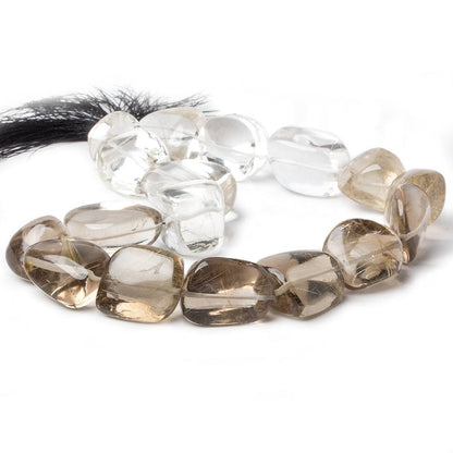 23x21-30x18mm Rutilated Quartz plain nugget beads 14 inch 20 pieces AA