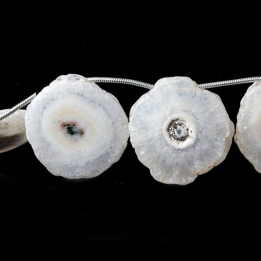 23x24-26x20mm Solar Quartz top drilled Natural Slice Beads 8 inch 8 pieces