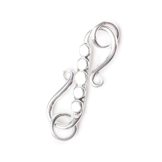 23x7mm Antiqued Sterling Silver S-Hook 1 Finding