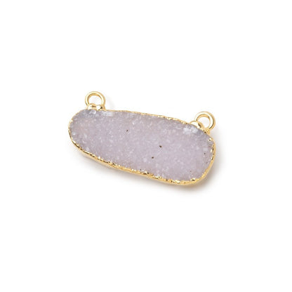 24-30mm Gold Leafed Lilac Drusy East West Connector 1 focal piece