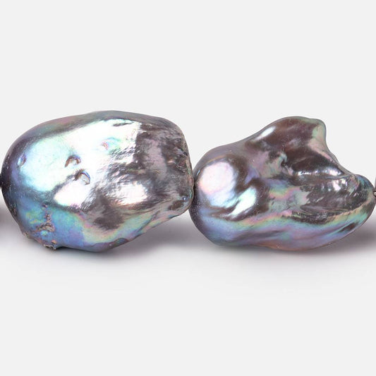 24-31mm Lilac Silver Ultra Baroque Freshwater Pearls 18 inch 17 Beads AA