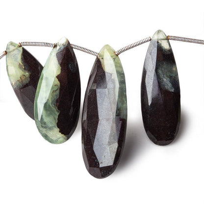 24-36mm Prehnite Beads Pear Briolette 8 inch 16 pieces