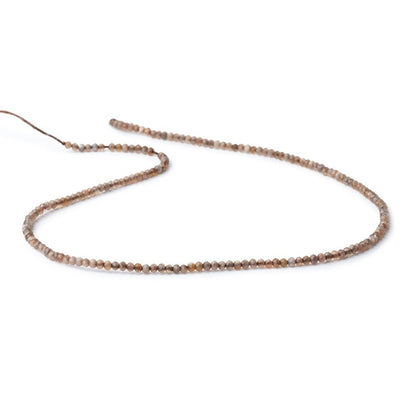 2.4mm Golden Sheen Moonstone Micro Faceted Rondelles 12.75 inch 174 Beads