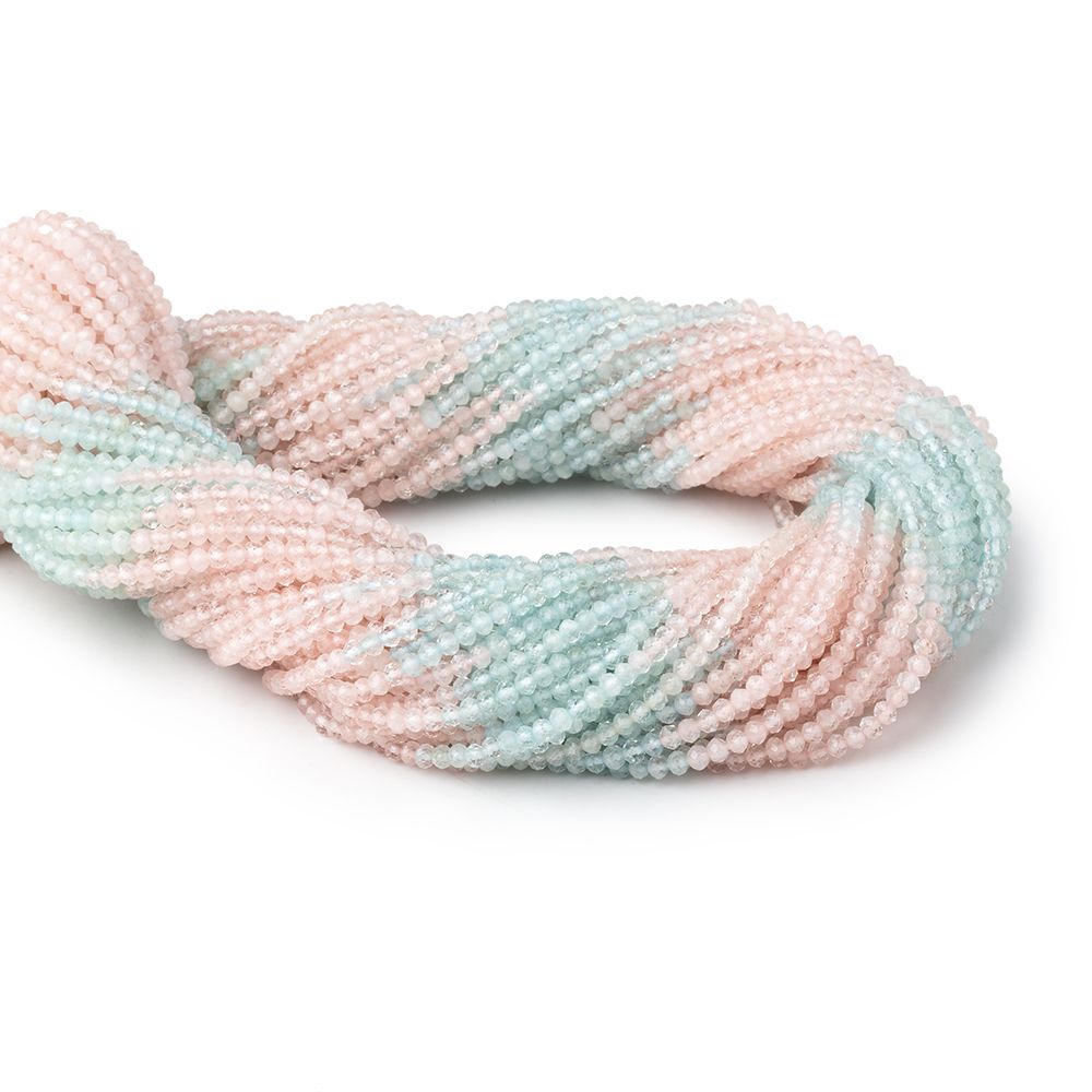 2.4mm Multi Beryl Micro Faceted Rondelle Beads 12.5 inch 164 pieces