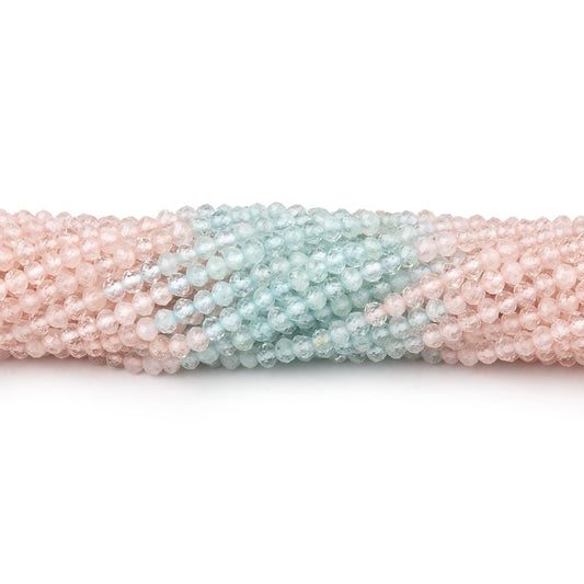 2.4mm Multi Beryl Micro Faceted Rondelle Beads 12.5 inch 164 pieces